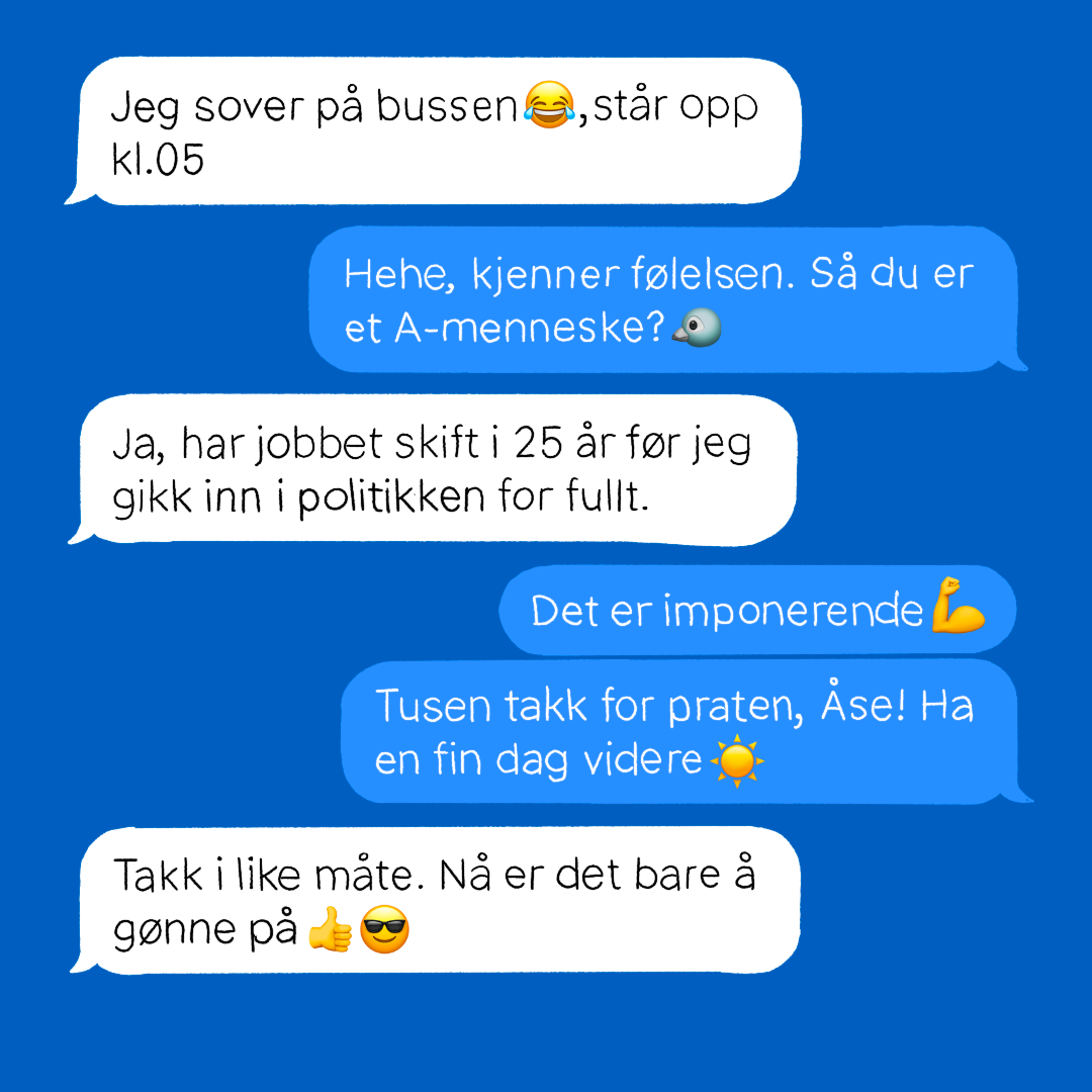 SMS-intervju med Åse